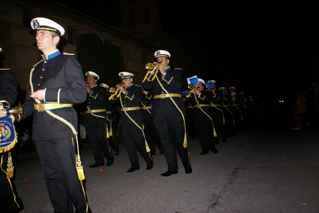 Nazarenos en procesión